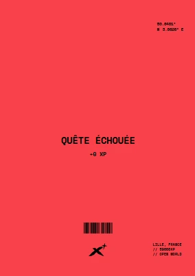 Écran quête échouée